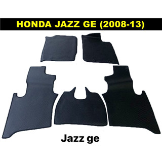 พรมรถยนต์ HONDA JAZZ GE (2008-13) พรมกระดุมเม็ดเล็กpvc สีดำ เข้ารูป ตรงรุ่นรถ 5ชิ้น