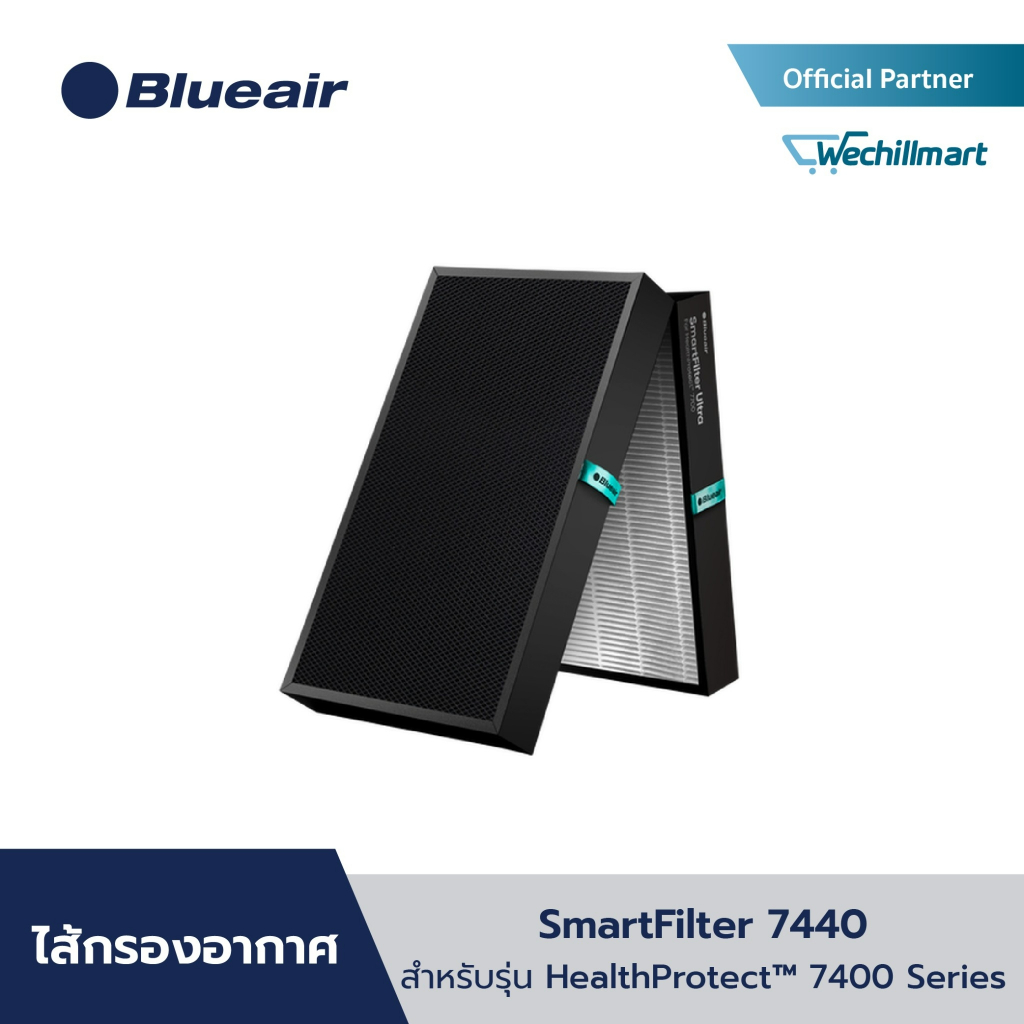 Blueair ไส้กรองอากาศ HealthProtect™ Smart Filter 7400 เข้ากันได้กับ 7410i, 7440i และ 7470i