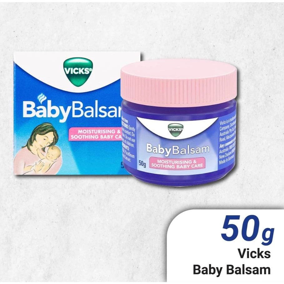 Vicks Baby Balsam (วิคส์ เบบี้ บัลแซม) ขนาด 50 กรัม มีขายยกแพคและเรทส่งล้อตใหม่ Exp2028