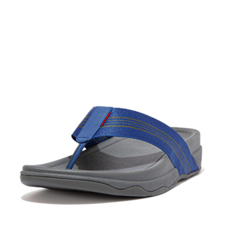 FITFLOP Mens SURFER Stripe Webbing Toe-Post Sandals รองเท้าแตะ ฟิตฟลอป ผู้ชาย แท้