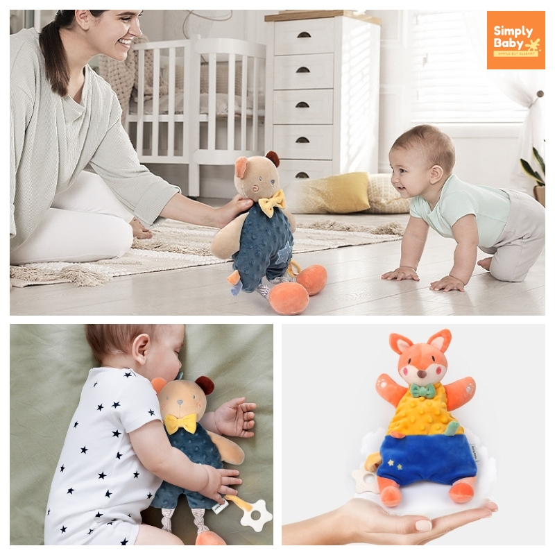 ตุ๊กตาผ้ากัด ตุ๊กตาผ้ากอด สำหรับเด็กแรกเกิด ตุ๊กตากระต่าย ผ้าคอตตอนออร์แกนิค นุ่มนิ่มมาก - รูปที่ 4