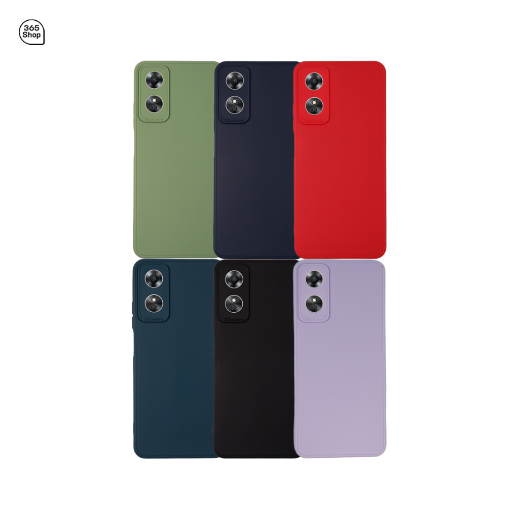 เคส สำหรับ OPPO A17 CPH2477 เคสซิลิโคนนิ่ม กันกล้อง สีพาสเทล TPU หนา