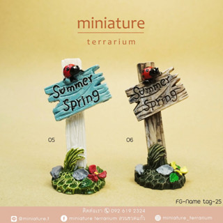 ฟิกเกอร์ป้ายบอกทาง อุปกรณ์จัดสวนขวดแก้ว