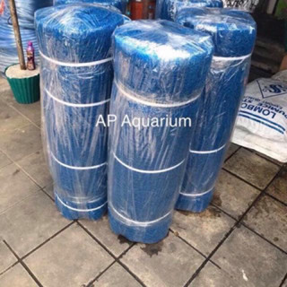 ฟิวเตอร์แมท ขนาด 200x100x 4 cm สีฟ้า ธรรมดธรรมดา ใยหยาบ( 1 ม้วน) Filter Mat วัสดุกรองบ่อปลา ใยแข็งทนทาน ใช้ได้นานหลายปี