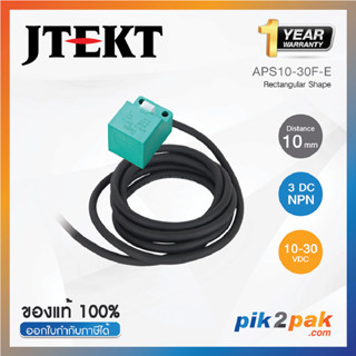 APS10-30F-E : Rectangular Shape, Distance 10 mm, Wire 3 DC NPN 10-30VDC - Jtekt - Proximity Sensors by pik2pak.com