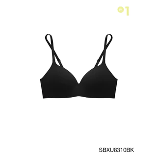 Sabina ซาบีน่า เสื้อชั้นใน INVISIBLE WIRE (Set 4 ชิ้น) (ไร้โครง) SEAMLESS FIT รุ่น Pretty Perfect รหัส SBXU8310BK สีดำ