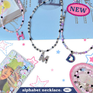 &lt;กรอกโค้ดLXJATลด15%&gt; alphabet jean clay necklace*เลือกตัวอักษรเองได้*🎧🌟(กำไล พวงกุญแจ สร้อย สร้อยดินปั้น จี้ดินปั้น)