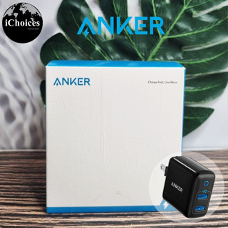 [Anker] PowerPort II IQ with 2 PIQ Ports Model:A2027, Black แองเคอร์ หัวชาร์จเร็ว หัวชาร์จ อะแดปเตอร์ ปลั๊กแบบพับได้