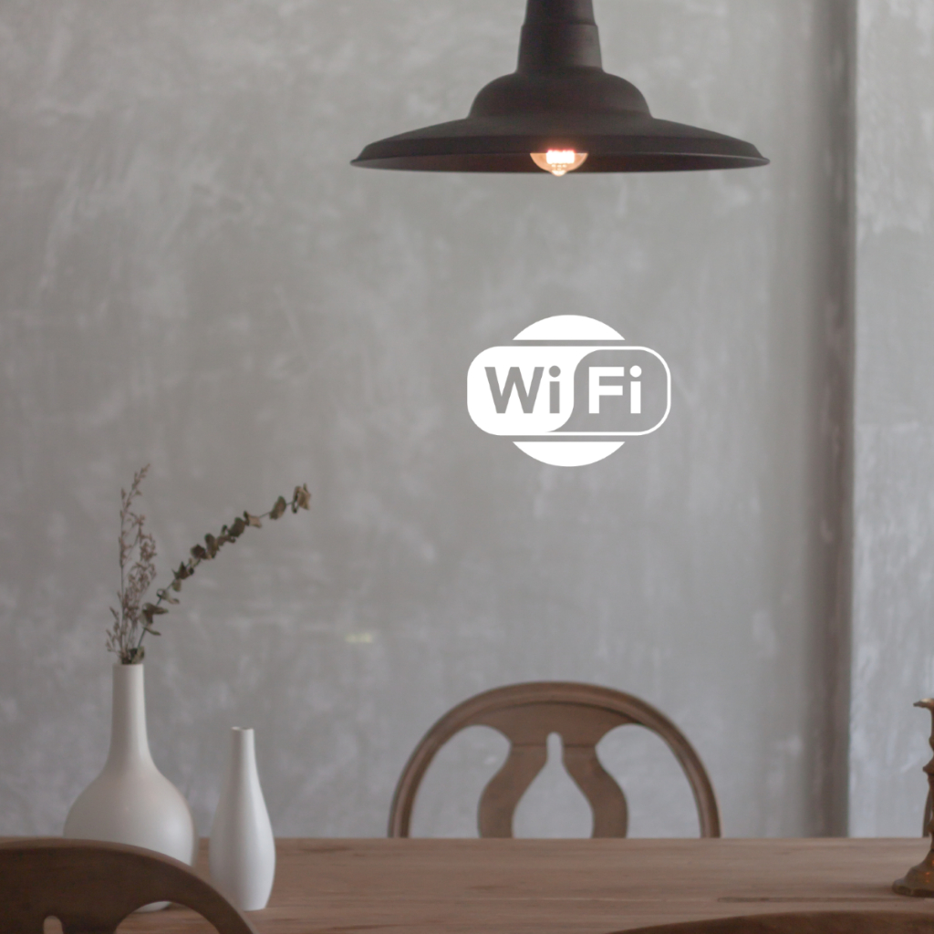 สติ๊กเกอร์ไดคัท PVC สติ๊กเกอร์ สัญลักษณ์ FREE WIFI สัญญาณไวไฟ ติดผนัง ติดประตู ติดป้าย ติดกระจก