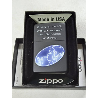 ZIPPO 218 WINDY BLACK MATTE COLOR IMAGE   ผลิตปี2014  ถังในตรงปี  ของใหม่ มาพร้อมกล่องตรงรุ่น  ของแท้