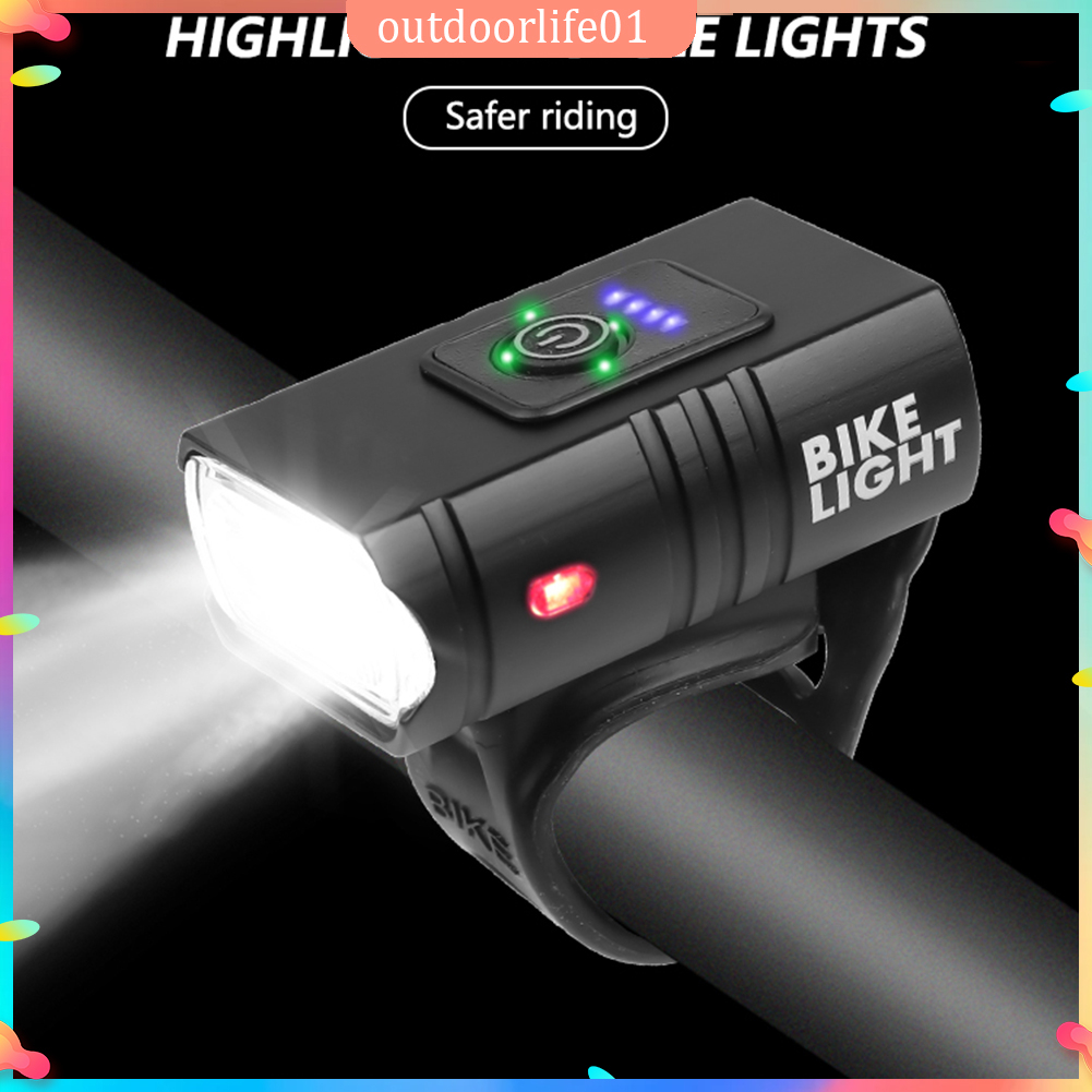 ✤ODL✤T 6 LED จักรยานเบา 10 W 800 LM 6 โหมด USB ชาร์จไฟได้ MTB ด้านหน้า