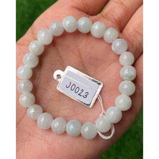 J0023 หยก พม่า แท้ Jade กำไล ประคำหยก (Jadeite Beads Bracelet) พม่า (Myanmar)