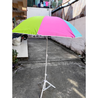 ร่มแม่ค้า38นิ้วรวมขาตั้ง(ร่มสนาม) outdoor umbrella 38นิ้ว