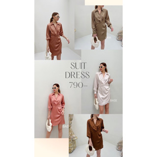 NEW!!! Suit dress  เดรสคอปก ดีเทลจับจีบด้านข้าง รุ่นนี้เป็นผ้ากึ่งเงานะคะ เนื้อนิ่มลื่น ผ้าไม่บาง ทรงสวย ใส่ออกงานได้ค่ะ