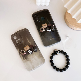 เคส3มิติ ลายกาเเฟ การ์ตูน VIVO Y02S Y15S Y16 Y20 Y21 Y22 Y50 Y17 OPPO A16 A17 A54 A57 A74 A94 A95 A31 A53 RENO4 5 6Z 7Z