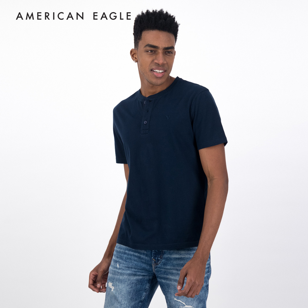 American Eagle Henley T-Shirt เสื้อยืด ผู้ชาย แขนสั้น (NMTS 017-1740-410)