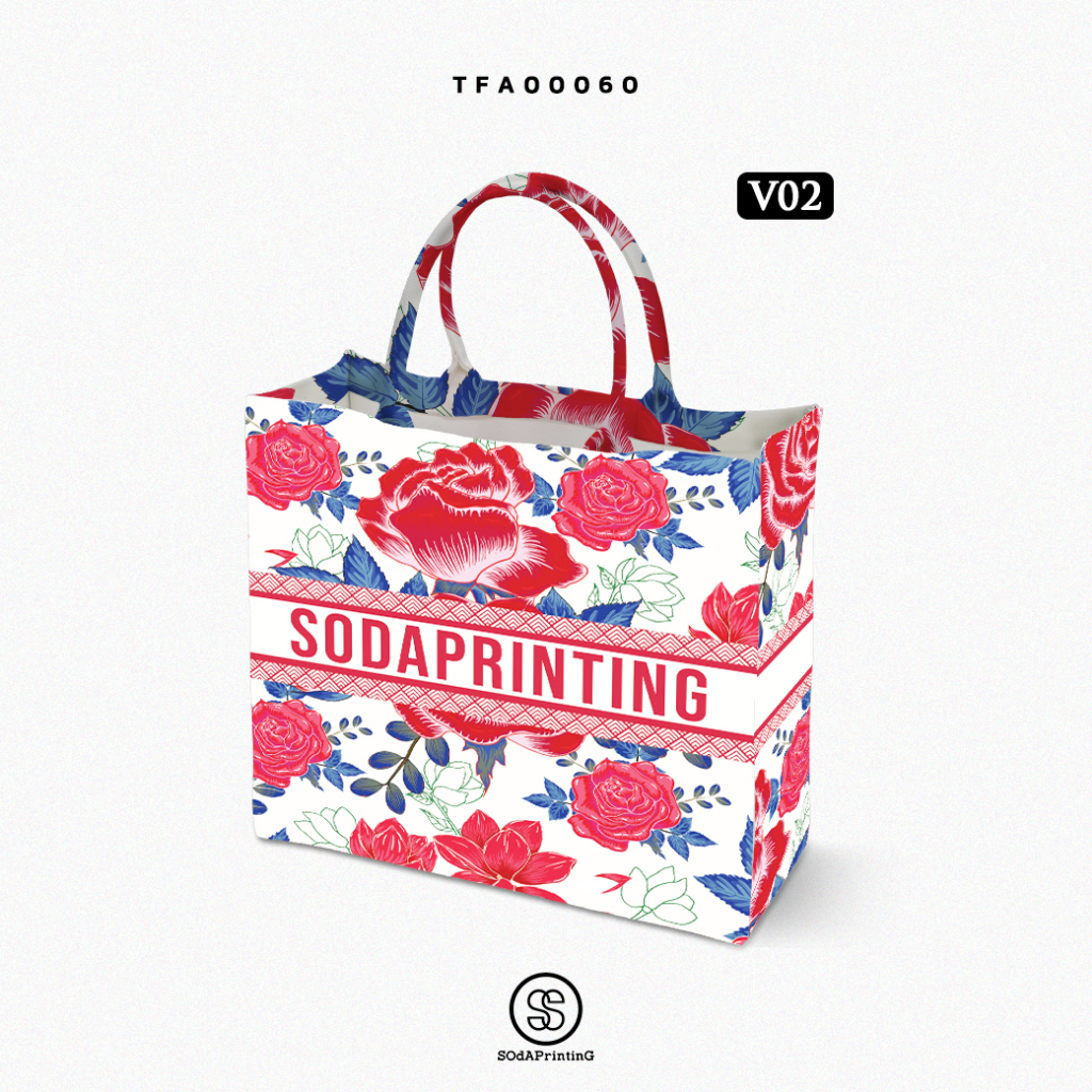กระเป๋า Book Tote Bag Rosé Collection รหัส TFA00060 #ใส่ชื่อได้ #SOdAbag #SOdAPrintinG