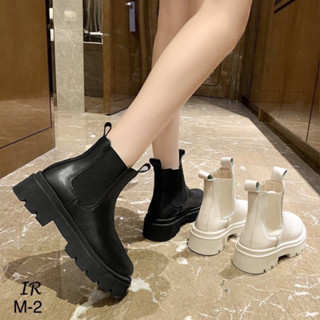 M-2 รองเท้าบูททรงหุ้มข้อ ด้านในซับ ใส่สวย ใส่ง่ายที่สุดเลย