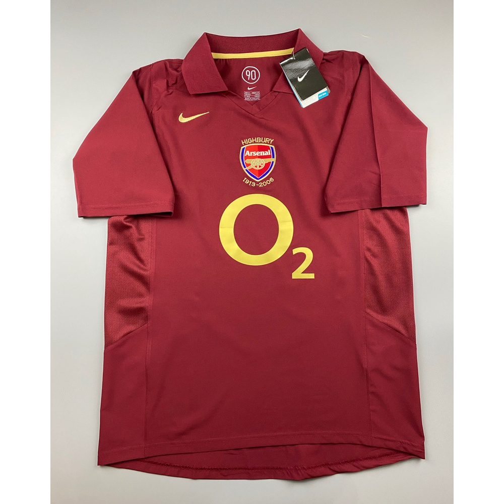 เสื้อบอล ย้อนยุค อาเซนอล เหย้า 2005 Retro Arsenal Home อำลาไฮบิวรี่ เรโทร คลาสสิค 2005-06