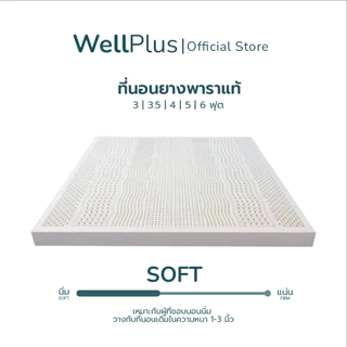WellPlus ที่นอนยางพาราแท้ 100% ฉีดขึ้นรูป นุ่มกำลังดี นอนฟิน เหมือนนอนโรงแรม