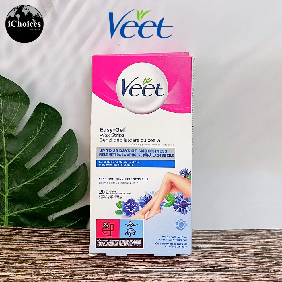 [Veet] Easy-Gel Sensitive Skin Body & Lag 20 Wax Strips วีท แผ่นแว็กซ์ ...