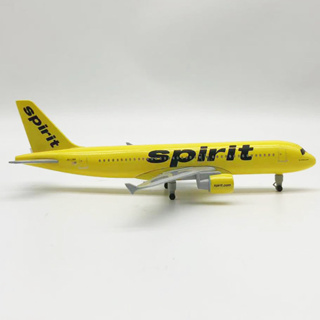 [20CM] โมเดลเครื่องบิน Spirit Airlines A320 (Air Craft Metal Model)  มีล้อ และขาตั้งโชว์ ของขวัญ ของสะสม ของตั้งโชว์