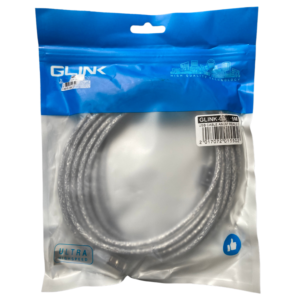 5M-Cable Extension USB2 M/F GLINK ใส