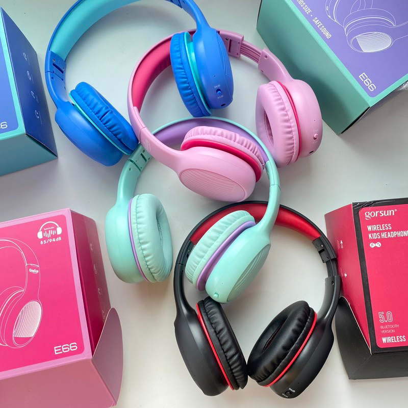 ฟรีไข่Surprise Gorsun Wireless Bluetooth kids headphone  หูฟังไร้สายสำหรับเด็ก 3-15 ขวบ หูฟังขึ้นเครื่องบิน Lookmaebaby