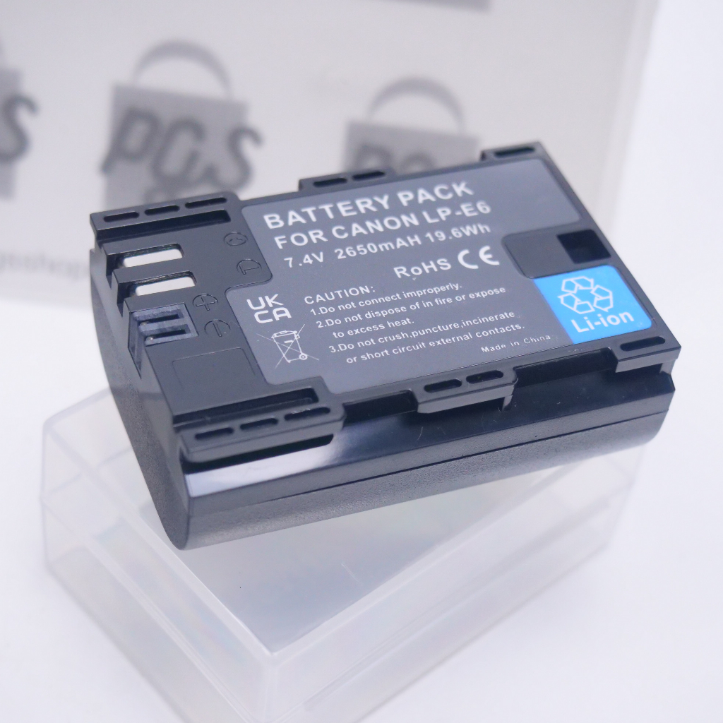 แบตเตอรี่ LP-E6 LP E6 LPE6 lp-e6n สำหรับกล้อง Canon รุ่น 5D Mark II III 6D 7D 60D 70D 80D rs1