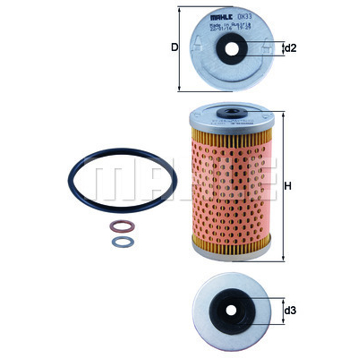 กรองเครื่อง BENZ 123 W123 C123 S123 200 230E 1976-1985 G-CLASS W460 230GE 1979-1993 M102 MAHLE