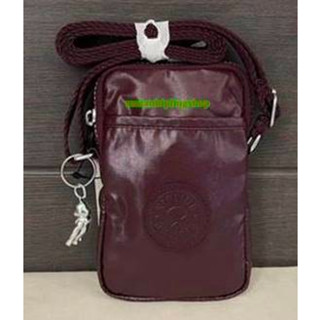 ส่งฟรี EMS ใส่ไอโฟนพลัสได้ Kipling TALLY  Crossbody Phone  Bag  - Burgundy Lacquer