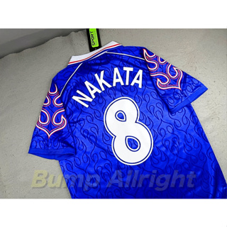 Retro : เสื้อฟุตบอลย้อนยุค Vintage ทีมชาติ ญี่ปุ่น เหย้า 1986 Japan National Home 1986 + 8 NAKATA , เสื้อเปล่า !!