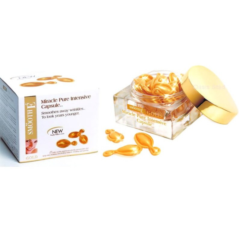 Smooth E Gold Miracle Capsule 12S’ แคปซูลเซรั่ม กระชับรูขุมขน ผิวหน้ากระจ่างใส จุดด่างดำดูจางลง