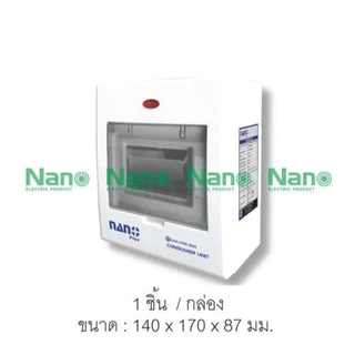 ตู้คอนซูมเมอร์ ยูนิต NANO PLUS ขนาด 2-4 ช่อง(ตู้เปล่า)( 1 ชิ้น/กล่อง ) NNP-CU02