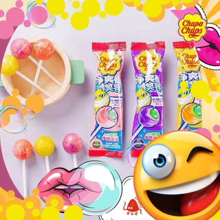 อมยิ้มสอดไส้หมากฝรั่ง ยี่ห้อจูปาจุ๊ปส์ chupa chups (1ชิ้น/16.8g) มีหลายรส หมากฝรั่ง อมยิ้มทานเล่น ขนมแปลกๆ