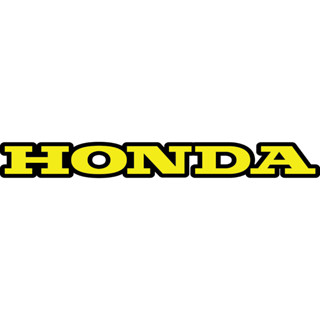 สติ๊กเกอร์ HONDA สีเหลืองทองสะท้อนแสง ขนาด 11.5x1.4 cm