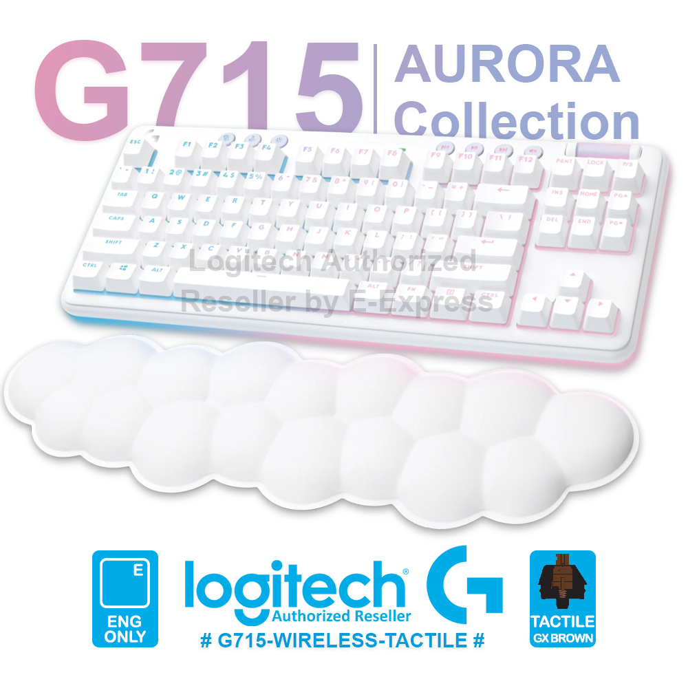 Logitech G715 Wireless Gaming Keyboard Tactile AURORA COLLECTION คีบอร์ดเกมมิ่ง ไร้สาย แป้นอังกฤษ ขอ