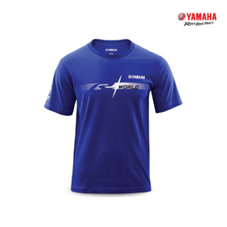 ํYAMAHA เสื้อยืดคอกลม R-SERIES สีน้ำเงิน