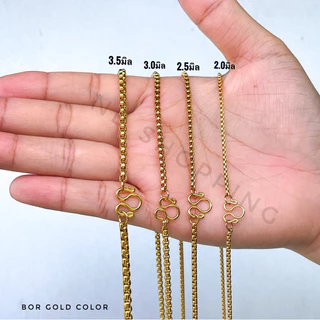 G-662 สร้อยคอสแตนเลส สร้อยสแตนเลสแท้ กว้าง2.5 ยาว16-24นิ้ว สร้อยพระ ลายผ่าหวายทองเลเซอร์ ไม่ลอกไม่ดำ