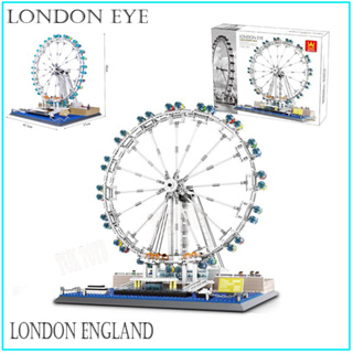 พร้อมส่ง!! ตัวเลโก้จีน เลโก้สถานที่ WANGE London Eye England No.6215 1528pcs+AWO