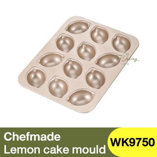 เชฟเมค พิมพ์เลม่อน 12 หลุม Chefmade 12 cup Lemon Cake Mould / WK9750 / ถาดอบขนม / พิมพ์เลม่อนเค้ก / พิมพ์เค้ก