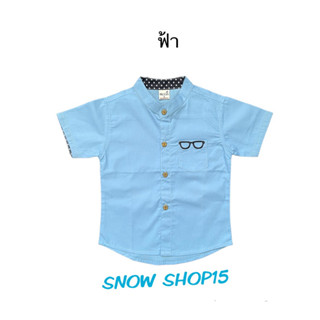 เสื้อเด็กแขนสั้นคอจีน (s,m,L,xl,2xl)