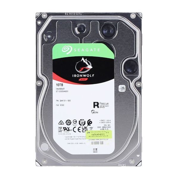 10 TB 3.5" HDD (ฮาร์ดดิสก์ 3.5") SEAGATE IRONWOLF - 7200RPM SATA3 (ST10000VN000)