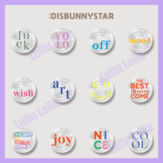 🇰🇷 【 Disbunnystar Clear Smart Tok Collection 】 Simple Lettering Colorful Phone Holder Stand Anti Fall