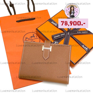 👜: New!! Hermes Bearn Compact Wallet GHW #U ‼️ก่อนกดสั่งรบกวนทักมาเช็คสต๊อคก่อนนะคะ‼️