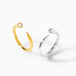 SWAN - Pin Stone Ring แหวนเงินแท้ แหวนฝังเพชรรอบ ฝังเพชรคิวบิกเซอร์โคเนีย cubic zirconia