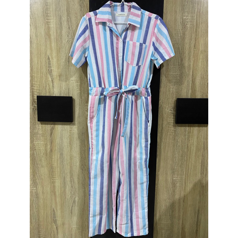 Jumpsuit จั๊มสูทเชิ้ตแขนสั้นแต่งมัดเอว จากร้าน No.7 number seven 🌟ยังไม่เคยใส่ ขายถูก!!!