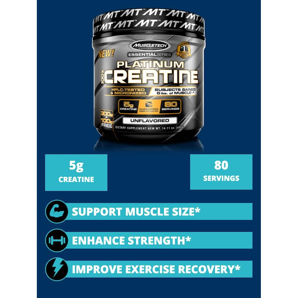 รีวิว Muscletech – Essential Series 100% Platinum Creatine 400g (80 ...