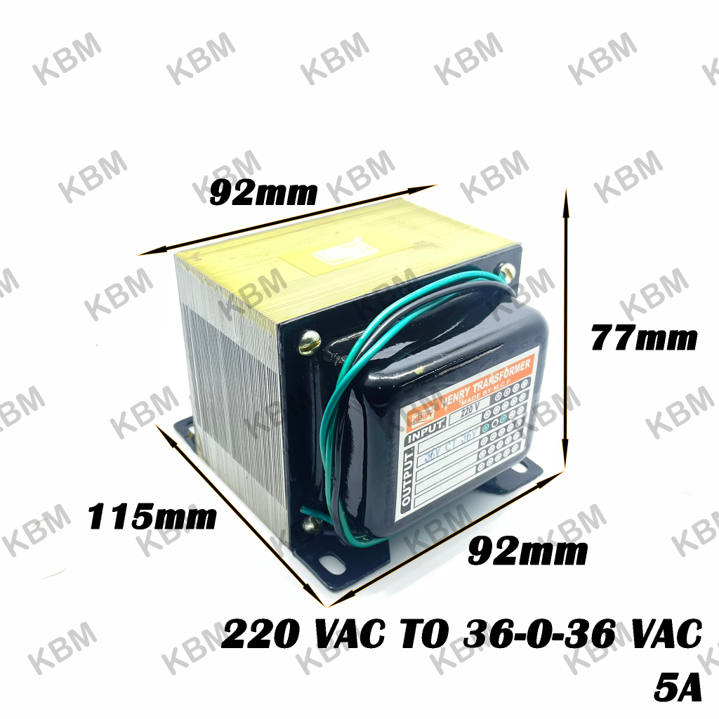 Transformer หม้อแปลงไฟฟ้า Input 220VAC Output 36-0-36VAC 40-0-40VAC 42-0-42-18-0-18-0-6-9-12VAC 45VA