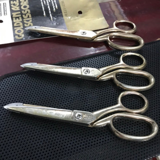 กรรไกรช่างเย็บผ้า กรรไกรตัดผ้า 7 นิ้ว ชุบทอง MADE IN ENGLAND เก่าเก็บ มือ1  GOLDEN AGE SCISSORS RICHARDS OF SHEFFIELD